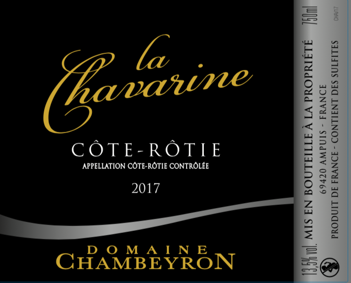 La Chavarine Côte-Rôtie Domaine Chambeyron Importation Privée